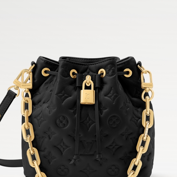 Louis Vuitton Handbags - Louis Vuitton Black COUSSIN BB Bag with Gold Accents